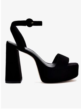 Larroude Dolly Sandal Black Suede